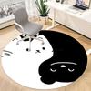 1PC Moon Cat Office Round Area Rug, Mat Suitable For Office, Under Office Chairs Bedroom Living Room Home Decor, Room Deco