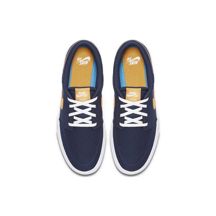 New Nike Sb Portmore Ii Solar Cnvs 'Blue Yellow' 880268-401