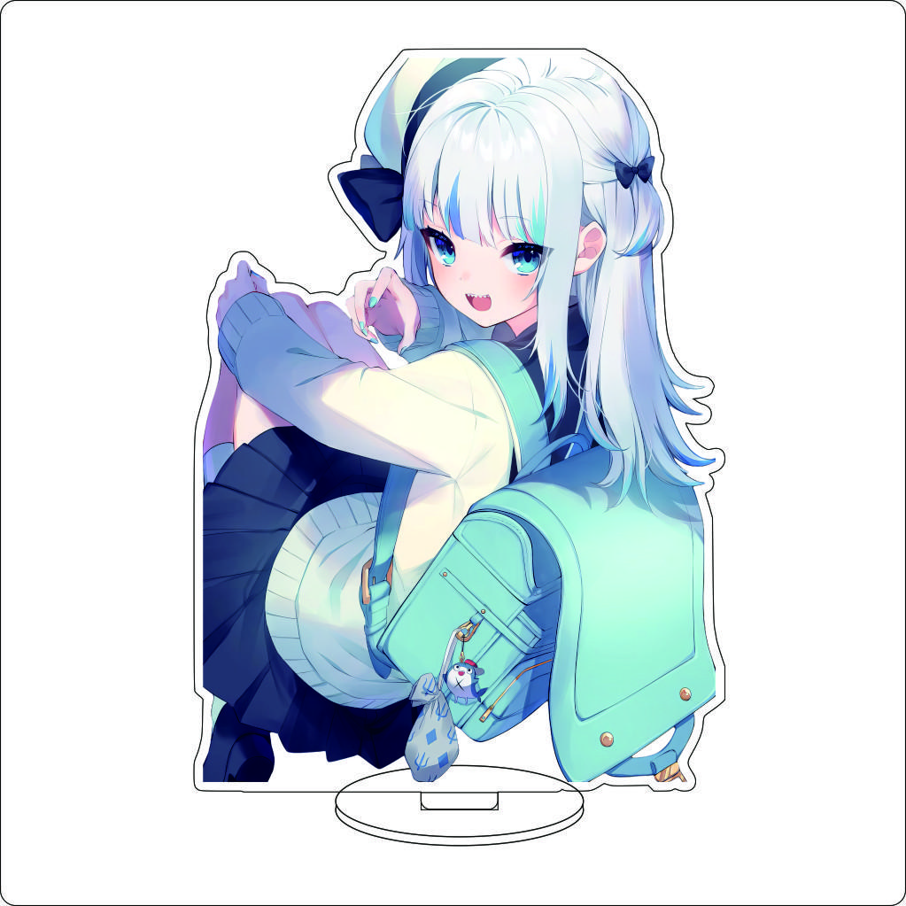 16CM Anime Cosplay Acrylic Stand Ornaments Gawr Gura Figure Stand Halloween Christmas Fans Gifts