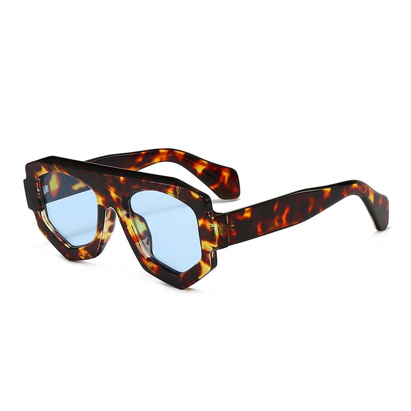 High Quality Vintage Designer Polygon Sun Glasses Women Luxury Fashion Sun Glasses Men Trendy Oval Punk Sun Glasses UV400