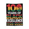 100 Years Black History Beginning 1926 Centennial Africa Blankets  Wool Warm Throw Blankets for Bedding Lounge Spring/Autumn