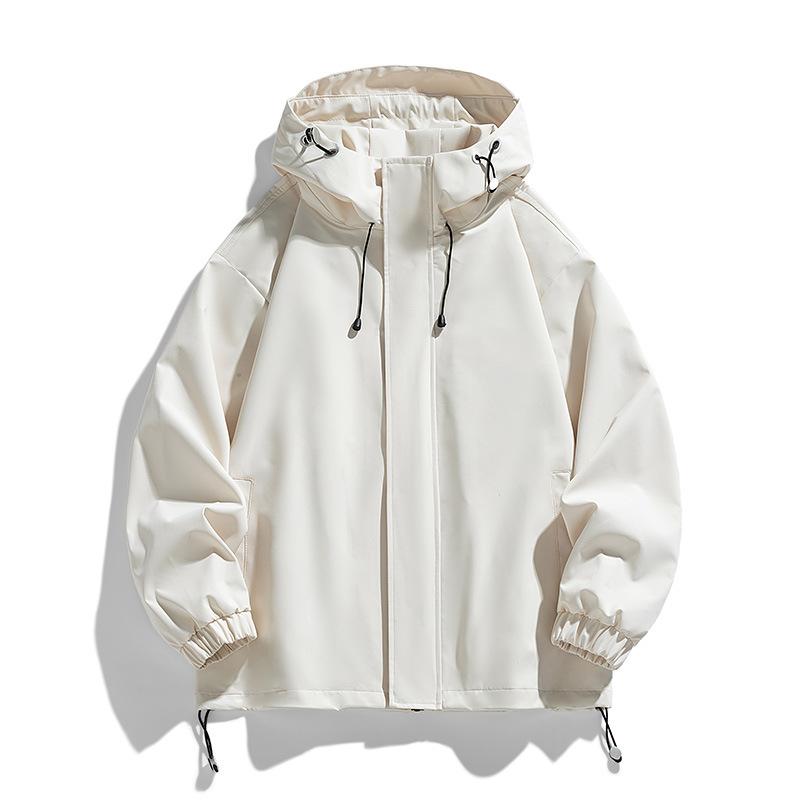 Solid Color Spring and Autumn Charge Jacket Hooded Jacket Men's and Women's Same Outdoor Windproof Trend Casual Hiking Suit