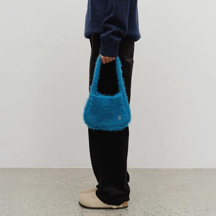 CIRCLE LOGO MINI KNIT BAG teal
