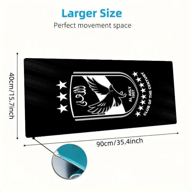 Al Ahly Sporting Club Mouse Pad, Large Gaming Desk Mat, Non-slip XXL Mousepad for Laptop & Tablet, Mini PC Playmat with Stitched Edges
