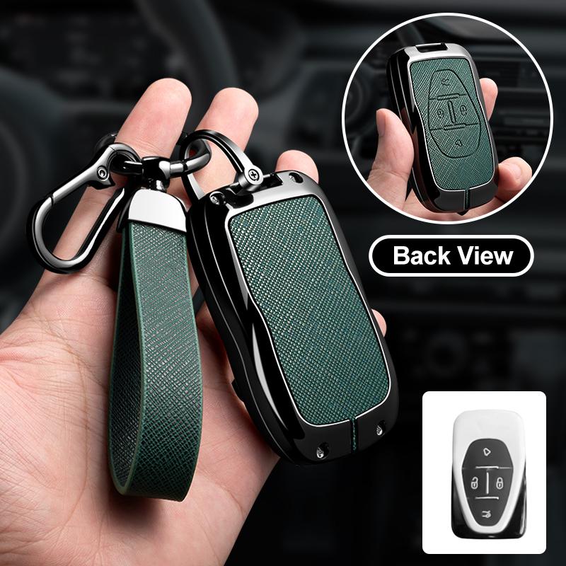 Zinc Alloy Leather Car Key Case For Vinfast Vf3 5 6 7 8 9 31Ev 32Ev 33Ev Lux A2.0 Sa2.0 V8 Key Fob Car Remote Key Box