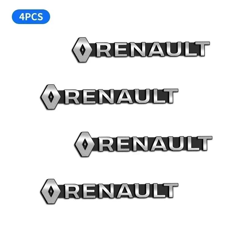 

Interior Stickers For Renault Megane 2 3 Clio 4 5 Captur Kadjar Fluence Car Stickers 2/4Pcs Car 3D metal Aluminum audio decorate