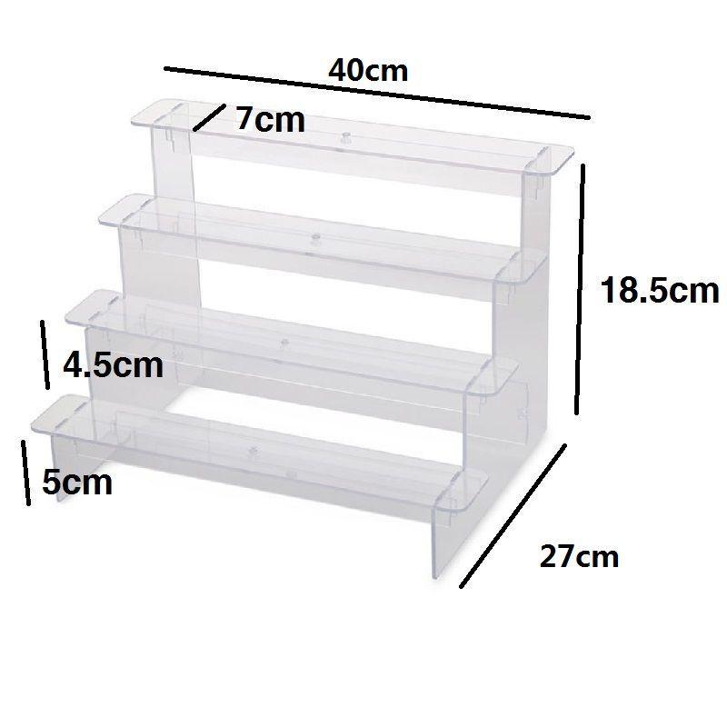 1-5 Tier Clear Acrylic Display Stand for Funko Figures Perfume Organizer Collections Doll Cosmetic Storage Holder Cupcake Stand
