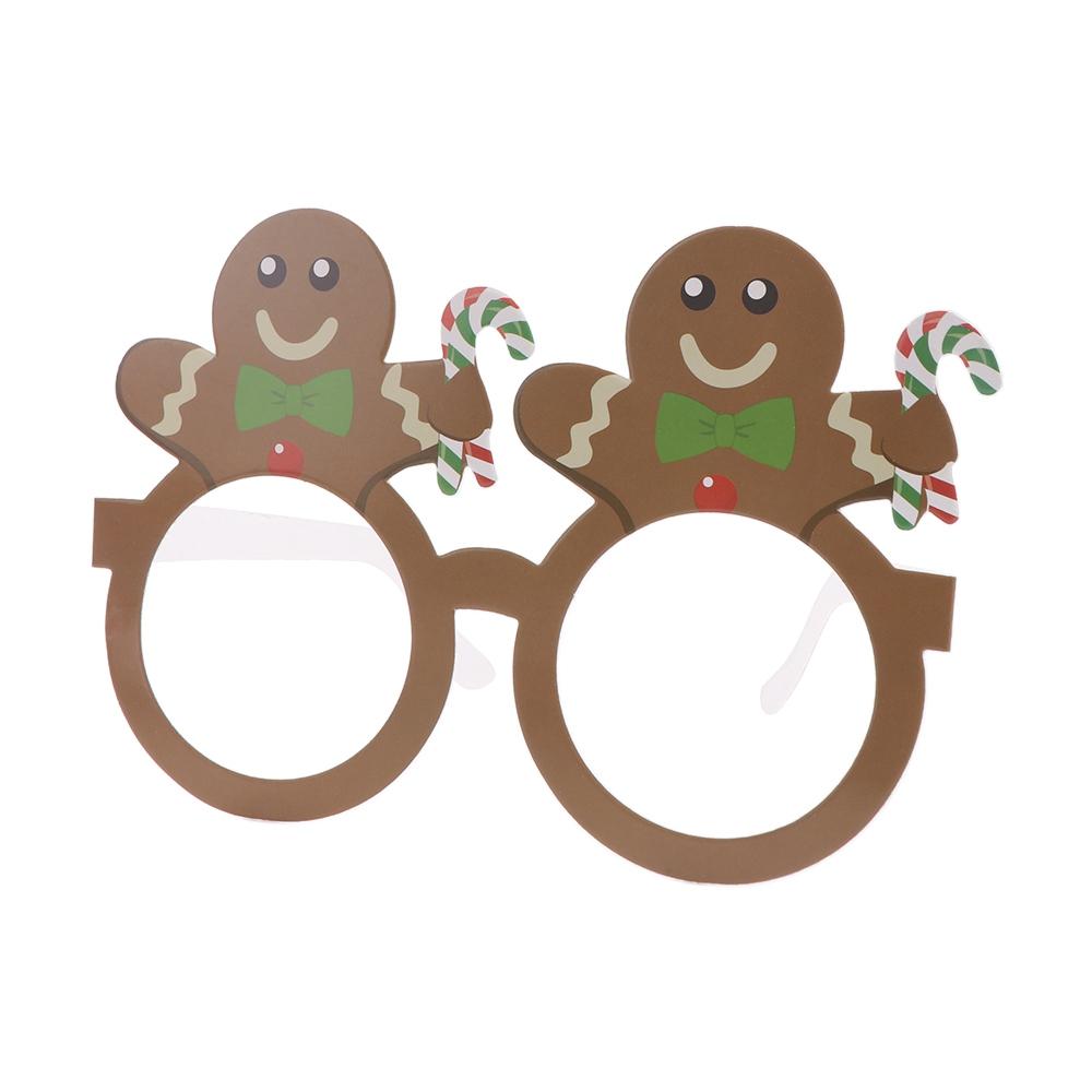 9pcs/set Santa Claus/Snowman/Christmas Tree Snowflake Elk Glasses Merry Christmas Glasses  Christmas