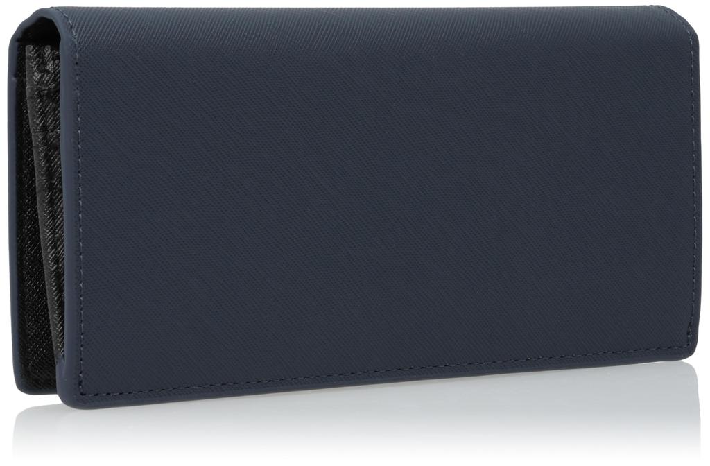 Overlap Long Wallet Business Zipper Coin Purse Thin Synthetic Leather Lightweight Navy [Admiral] / Bi-fold Men's I-shaped ADLI-02