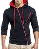 Men's Slim-Fit Casual Hoodie with Diagonal Zipper