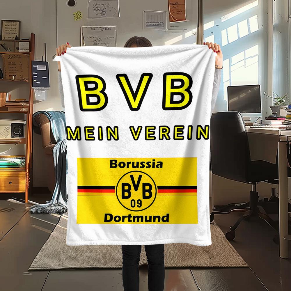 1 Manta de Franela con Estampado del BVB, Alta Calidad para Todas las Estaciones, Decoración del Hogar, Calidez y Comodidad, Perfecta para Regalos de Navidad