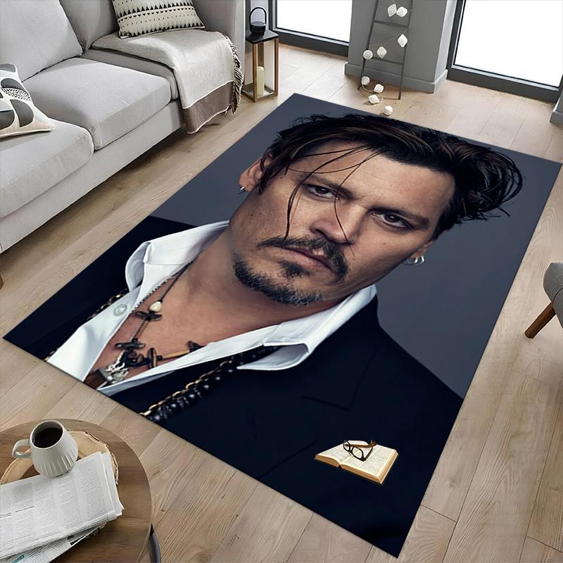 Johnny Depp'S Timeless Style Carpet For Playroom Bedroom Living Room Sofa Home Decorkids Game Area Rug Nonslip Floor Mat
