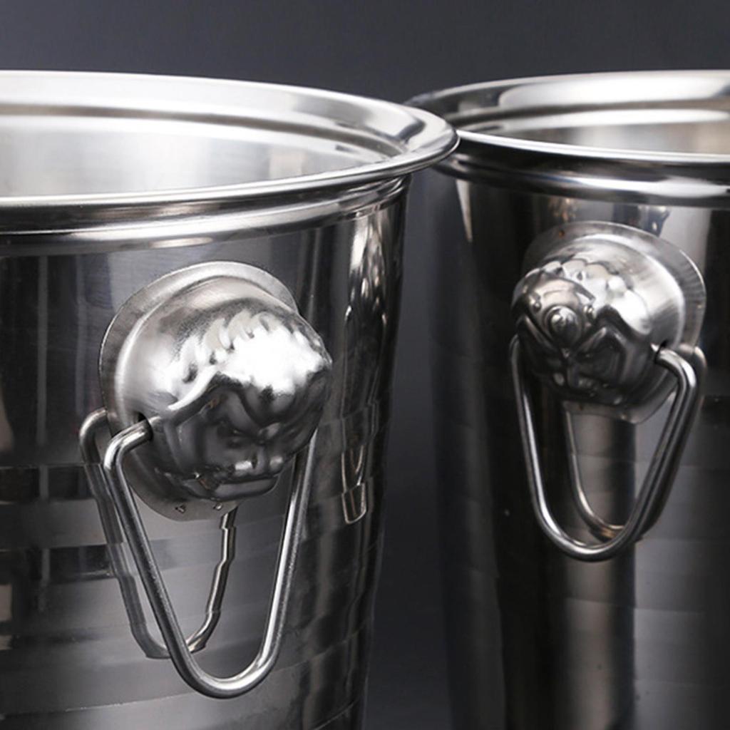 Ice Bucket Stainless Steel Bin for Cocktail Parties Chilling Beer Bottle