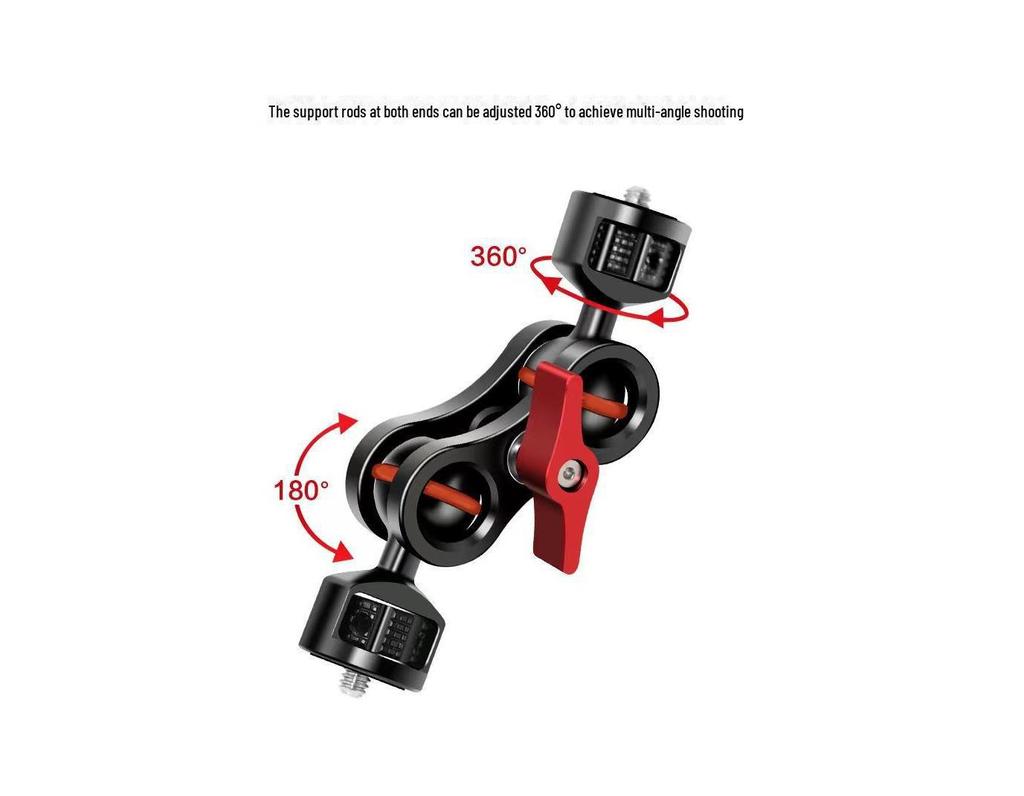 Magic Hand Double Gimbal: Powerful Crab Claw Clamp with Universal Metal Ball Head and Fixed Base