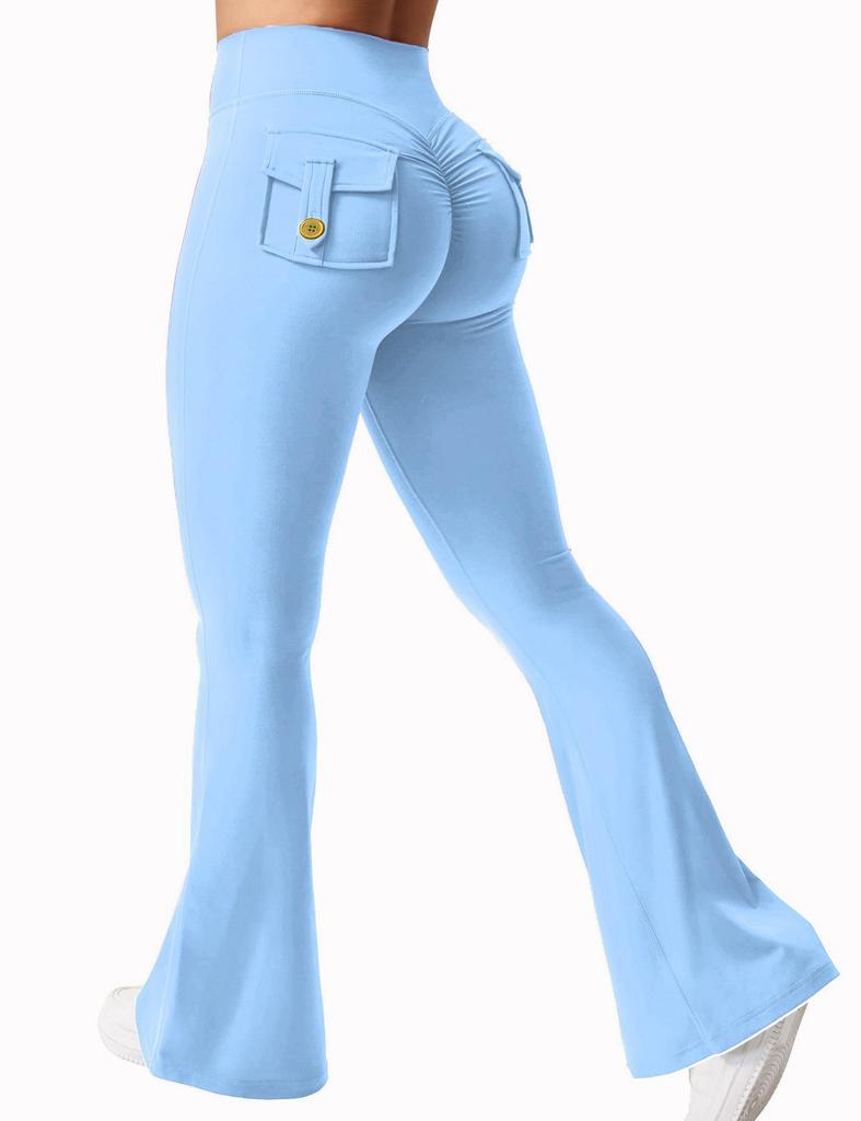 Leggings Femininos Super Elásticos com Estampa Imitação de Brocado, Flare e Slim