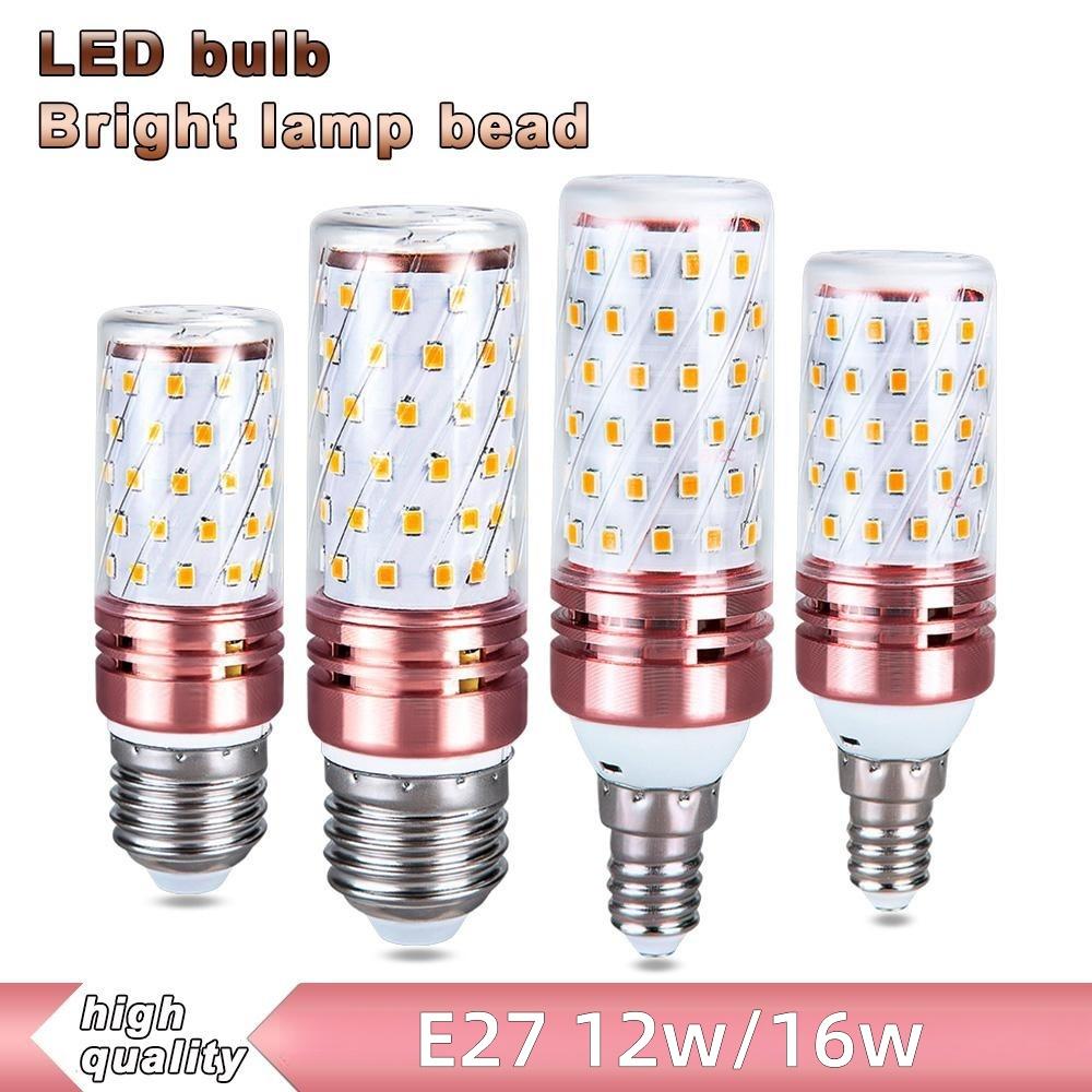 E27 LED Bulb 12W 16W LED Light Bulb 220V Corn Light High Brightness Chandelier Candle Home Decoration