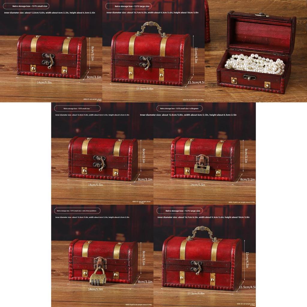 Wooden Privacy Storage Box With Lock For Jewelry And Keys For Bedroom And Living Room