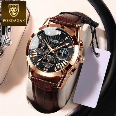 Neue TOP Marke Luxus herren Uhr Mit Box Multifunktionale Leuchtende Wasserdichte herren Quarz Uhren