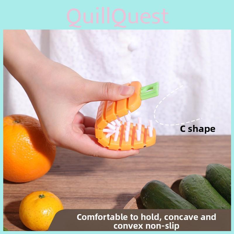 Szczotka do owoców i warzyw w stylu japońskim z trwałym nylonowym włosiem