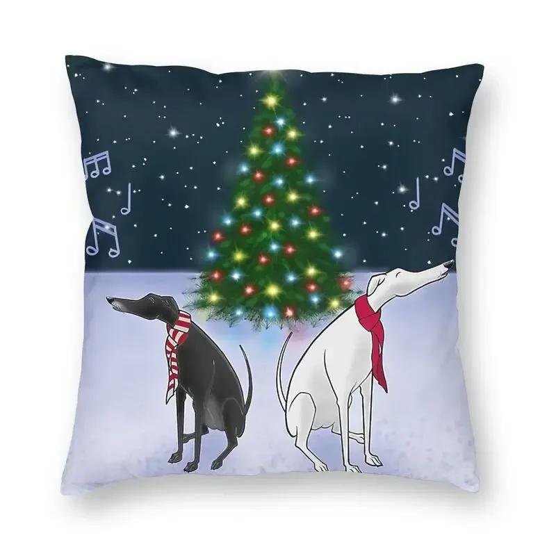 Nordic Style Greyhound Throw Pillow Case Home Decorative Custom Square Whippet Sihthound Dog Cushion Cover 45x45 Pillowcover