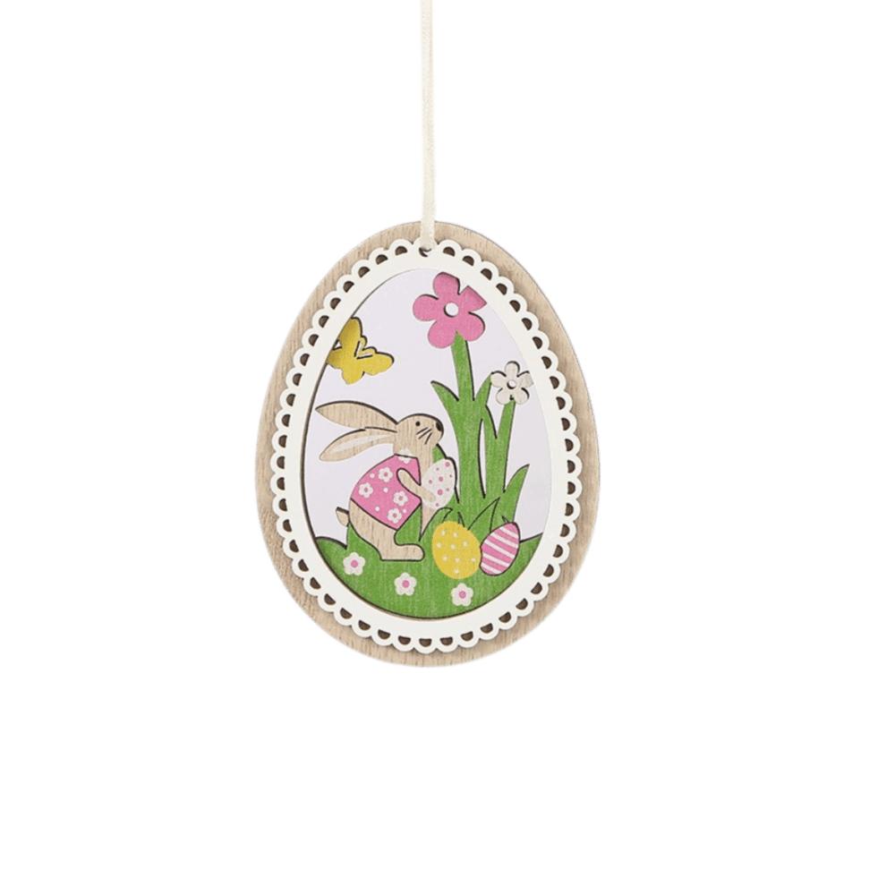 Easter Decor Easter Ornaments Wood Material Hanging Ornaments Wooden Ornaments  Outdoor Decor