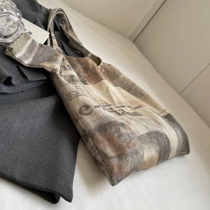 Oxford Tote Bag, Simple Lightweight Women's Bag, Stylish Shoulder Bag, Commuter Trend Handbag