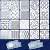 20 Stück/25 Stück Geometrisches Muster Sashiko Stickschablone Sashiko Garn-Set Nähzubehör