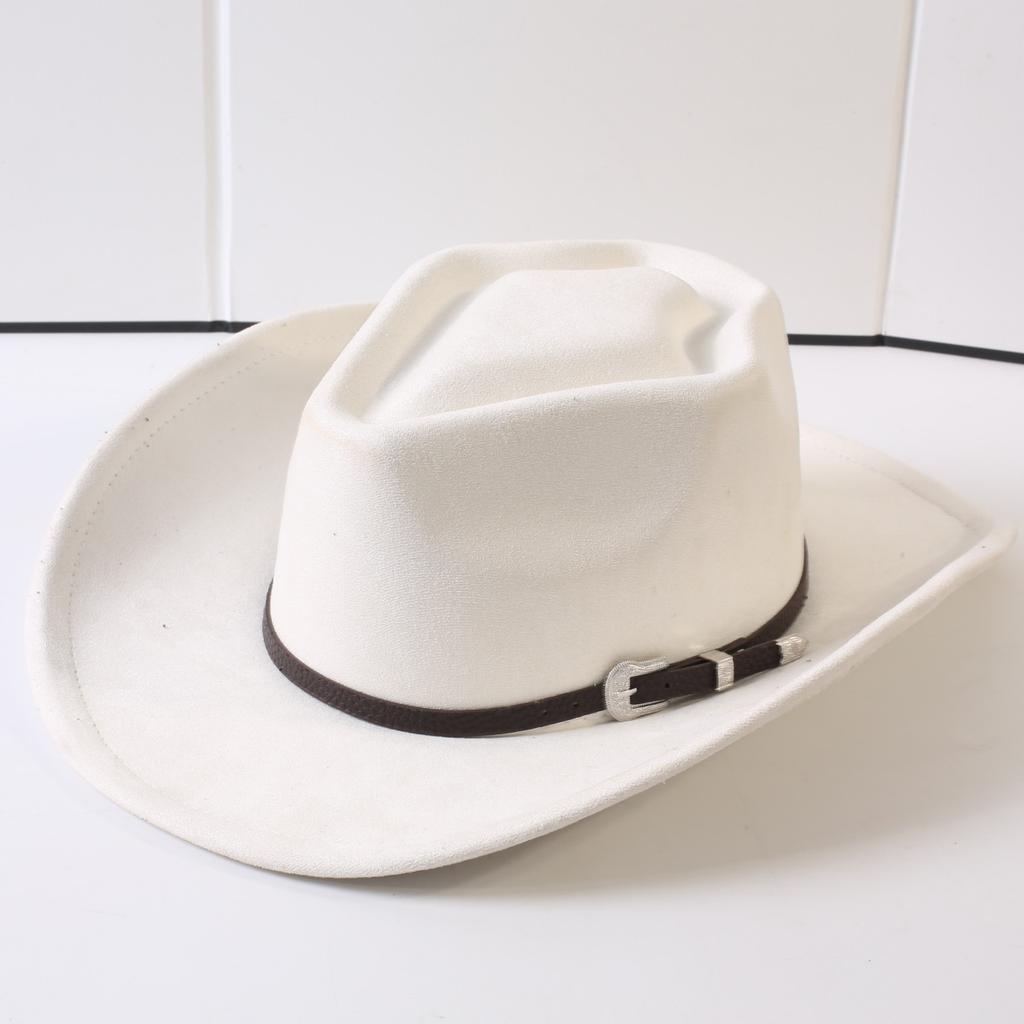Pălării western cowboy clasice populare europene și americane din piele întoarsă, pălării cowboy retro la modă pentru bărbați și femei