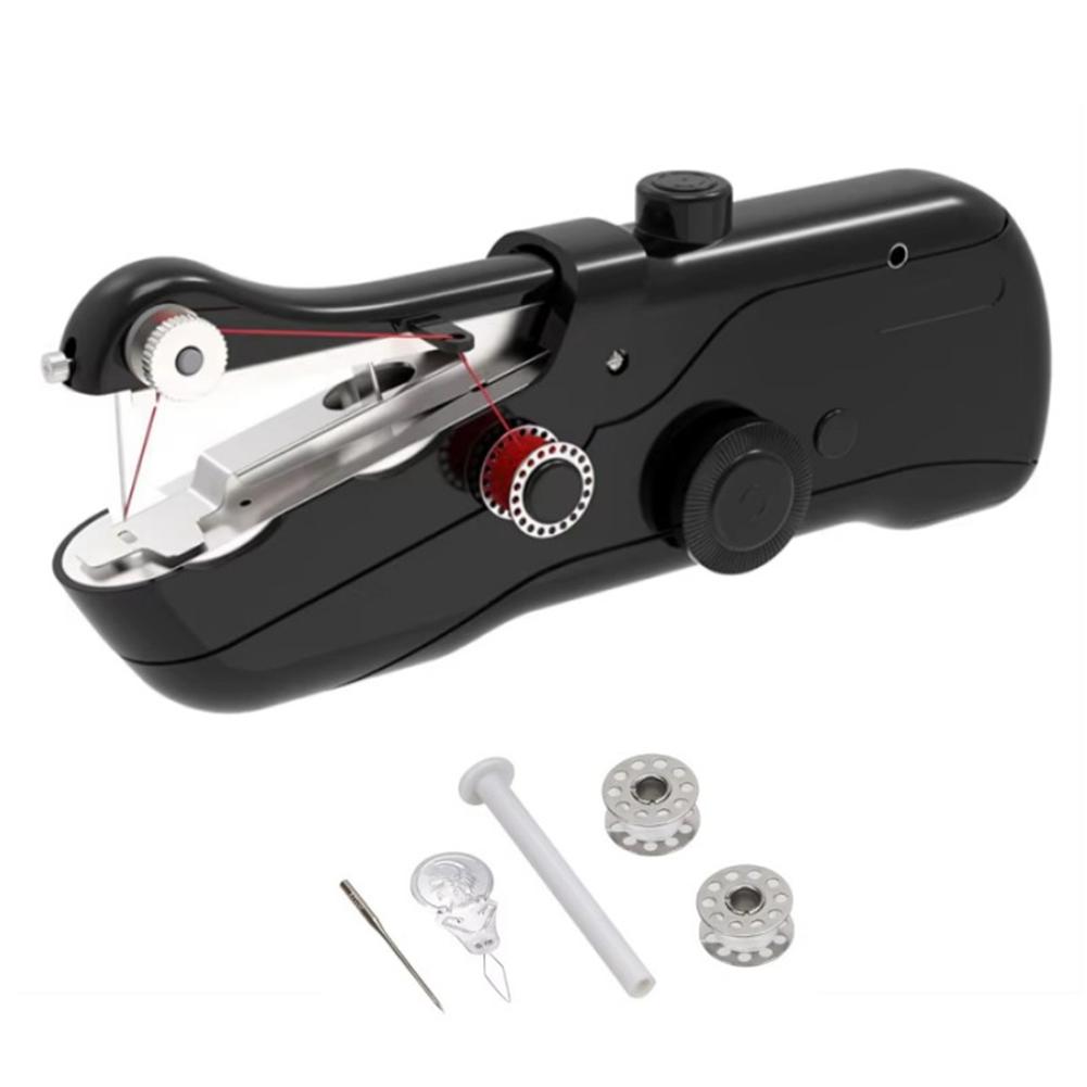 Handheld Sewing Machine Portable Mini Electric Sewing Machine Quick Hand Home Sewing Tool DIY Apparel Supplies Arts Crafts