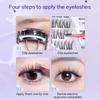 Comic Style Glue-free False Eyelashes Single Cluster 5D Natural Curling Self-adhesive False Eyelashes Upper and Lower Eyelashes