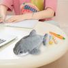 Cute Fluffy Pen Bag Large Capacity Plush Shark Stationery Bag Portable Kawaii Pencil Bag for School Office Supplies
