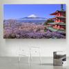 Obraz na plátně Mount Fuji Nástěnné umění Cherry Blossoms in Japan Plakáty a obrazy Krajina Květinové obrazy pro výzdobu obývacího pokoje
