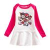 2026 Korean Style Girls' Cartoon Long Sleeve Mesh Princess Dress for Spring and Autumn