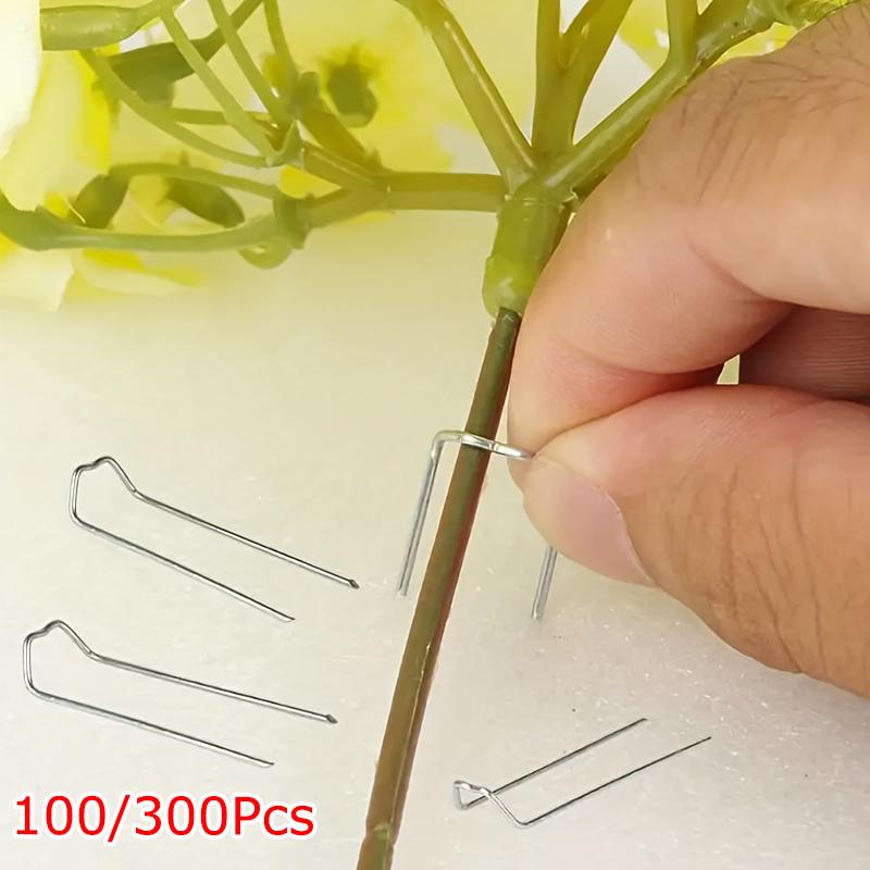 100/300PC Decorative Pins Perfect for Securing Flowers Metal Crafts M-Shaped Flower Pins Pins for Bouquets Floral Pins Garlands