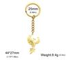 Phoenix pendant keychain stainless steel classic mythical bird guardian totem falling keychain men's and women's jewelry gifts