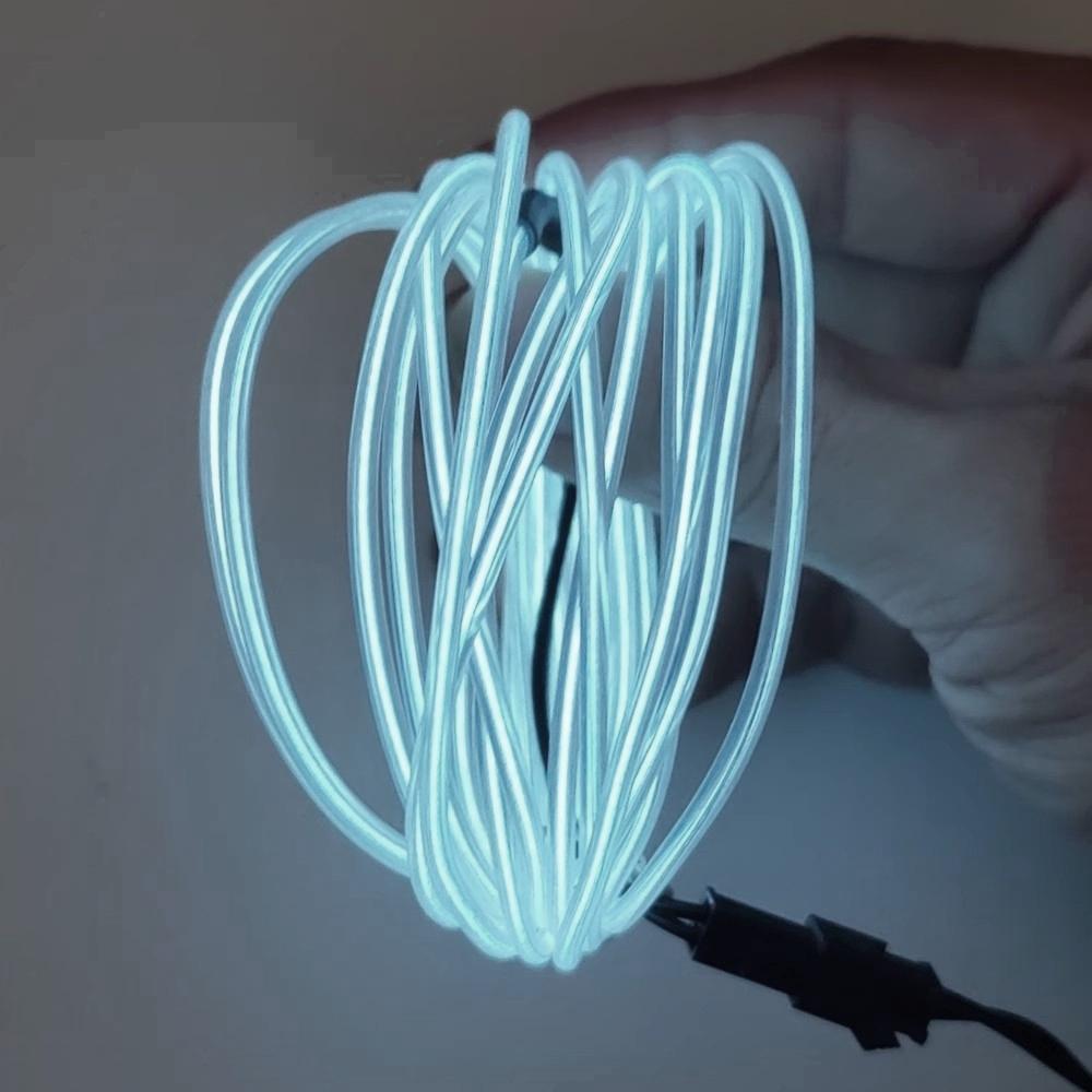 3m/roll Flexible EL Wire LED Neon Light Battery Powered Glowing Rope Cable For Car DIY Clothes Party Decor Backlight Strip Light