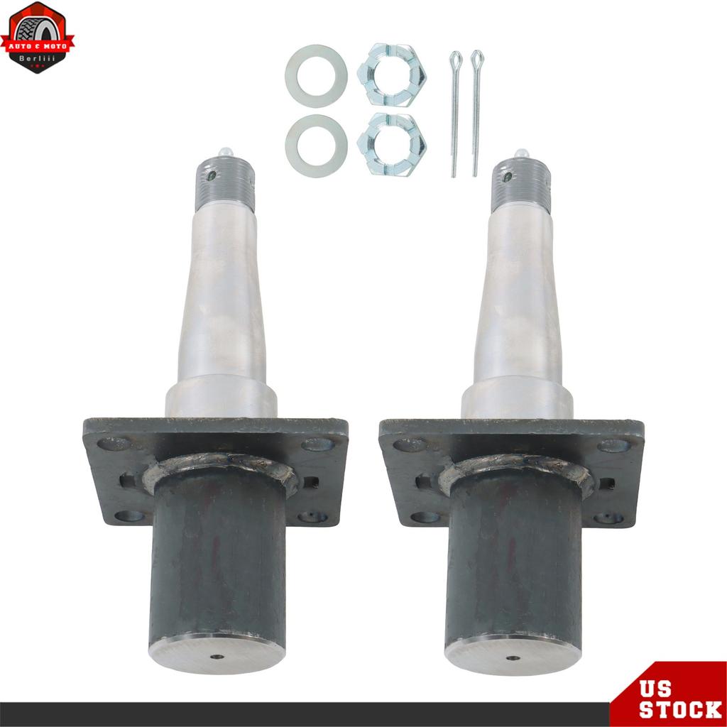 1/2/4 Sets Trailer Spindle #84 Axle Welded 2in Round w/Brake Flange For 3500 lbs