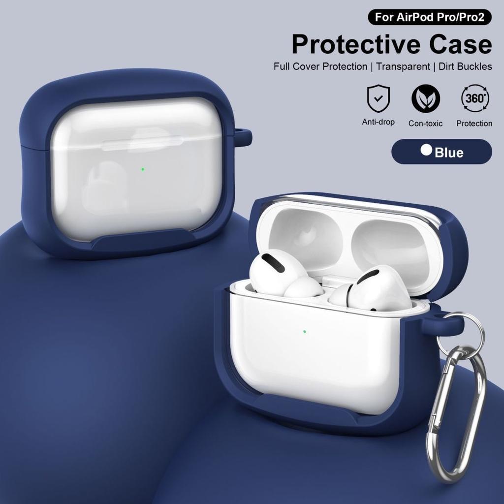 2-in-1, solid color frame, suitable for AirPods1/1st generation protective case, Apple Pro/1 wireless bluetooth headset.