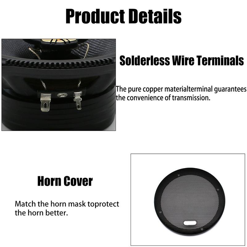 6.5 Inch Car Coaxial Speaker Door Stereo Full Range Sound Automobile Music Speakers for Vehicle Sound System Modification