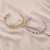 316L Stainless Steel Fashion Love Heart Bangles For Women Gold Color Silver Color Vintage Adjustable Cuff Bracelet Jewelry Gift