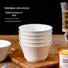 ZISIZ French Embossed Elegant White Ceramic Bowl Set