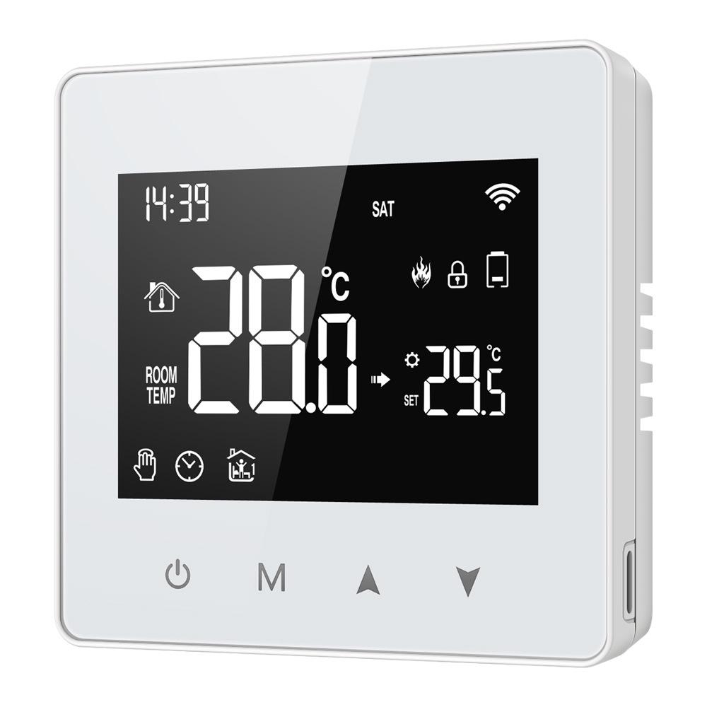 Graffiti Smart Thermostat with ZigBee/WiFi, LCD, Programmable for Water/Gas Boiler, Mobile Remote Access
