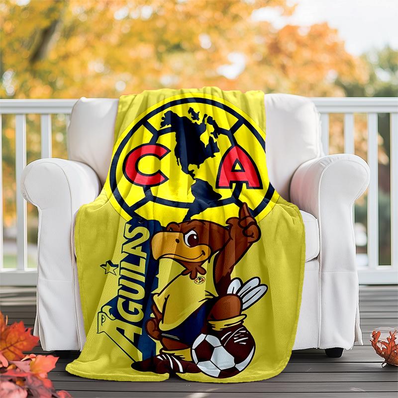 Club América Flannel Blanket Soft All-Season Throw, Design for Camping, Car Travel, Hiking Sofa, Bed, Office Perfect Gift for Parties