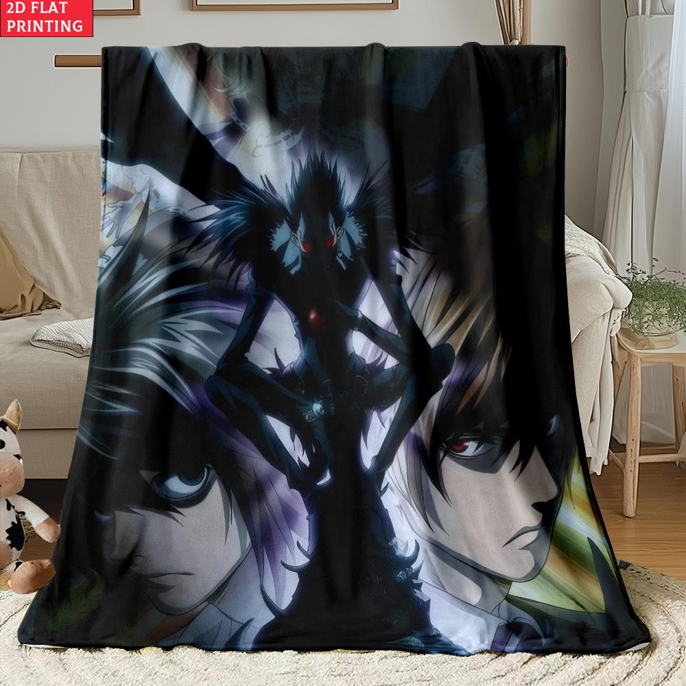 Light Yagami Print Thin Flannel Blanket for Bedrooms,Living Rooms,Sofas Blankets,Lunch Breaks,blankets Fluffy Blanket