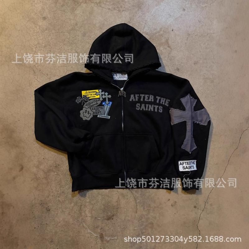 Popular American street hot-selling hoodie casual sweater letter printed jacket trend