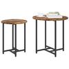 Side Table Set 2 pcs Smoked Oak and Black