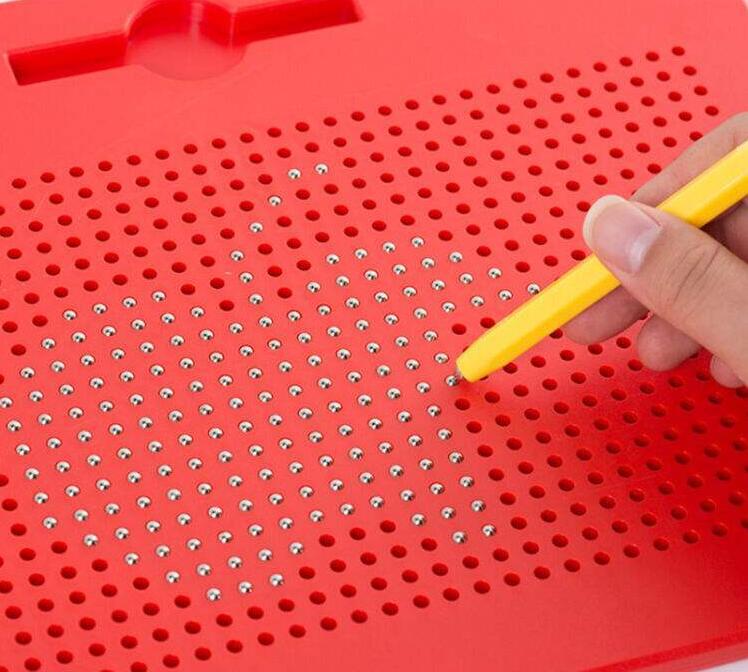 Children's Magnetic Drawing Board with 380 Steel Balls and Magnetic Beads