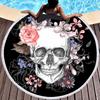 Beach Thick Round 3d Sugar Skull Printed Beach Towel Fabric Quick Dry Towel Compression Towel Tapestry Yoga Mat