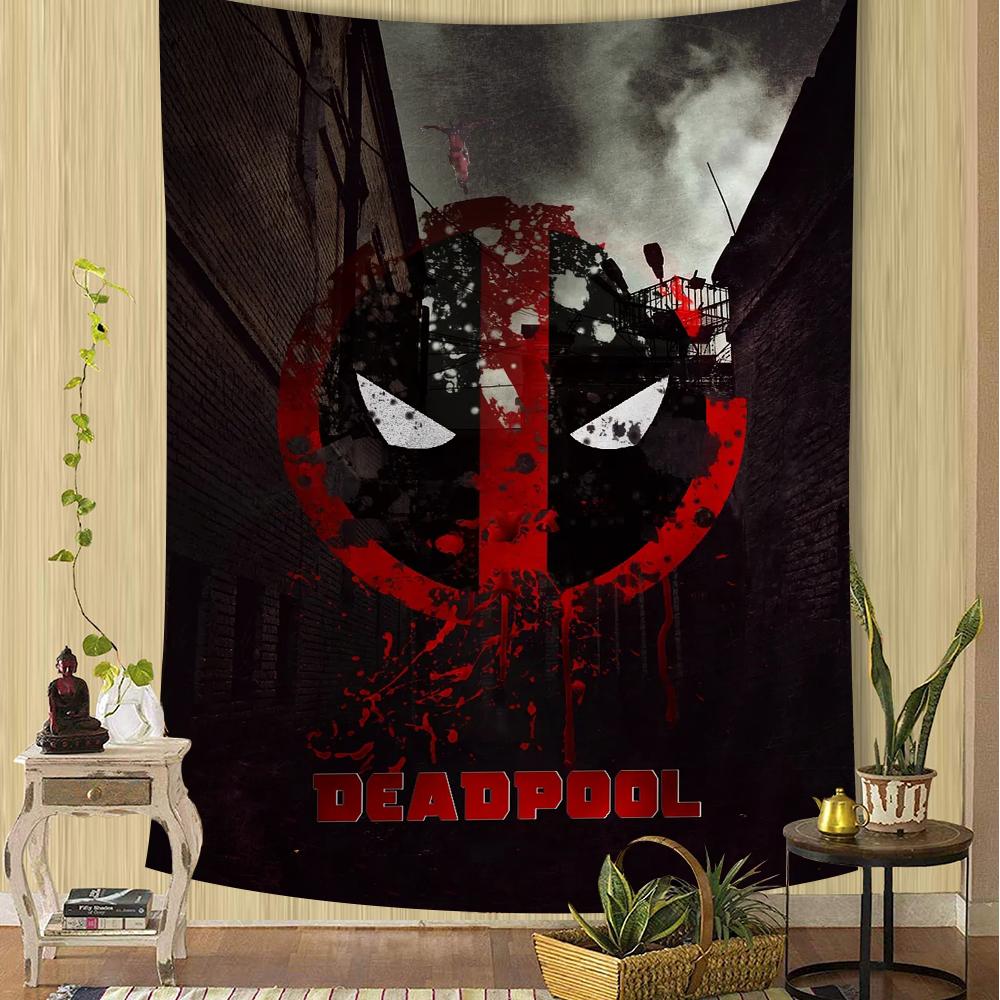 Movie DDeadpool Printed Large Wall Tapestry Hanging Tarot Hippie Wall Rugs Dorm Home Decor