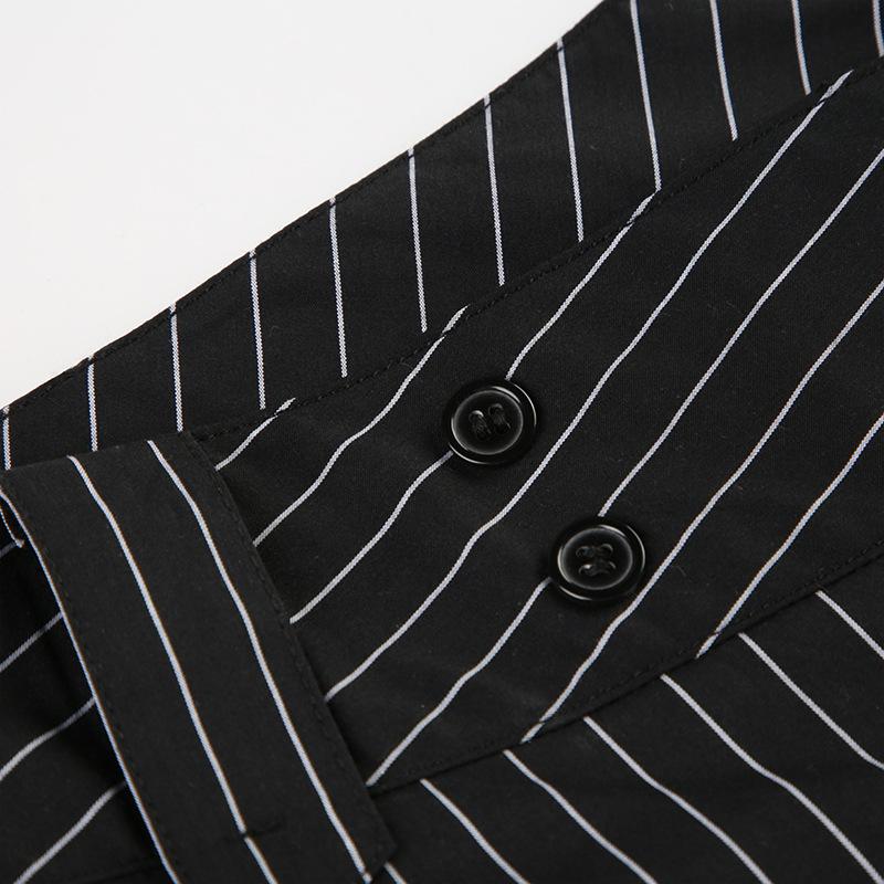 Vintage Pinstripe Contrast Color Flare Pants Women High Waist Slim Fit Y2K Streetwear Bell Bottom Trousers